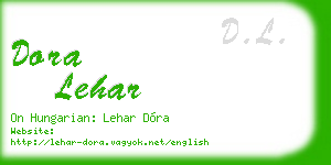 dora lehar business card